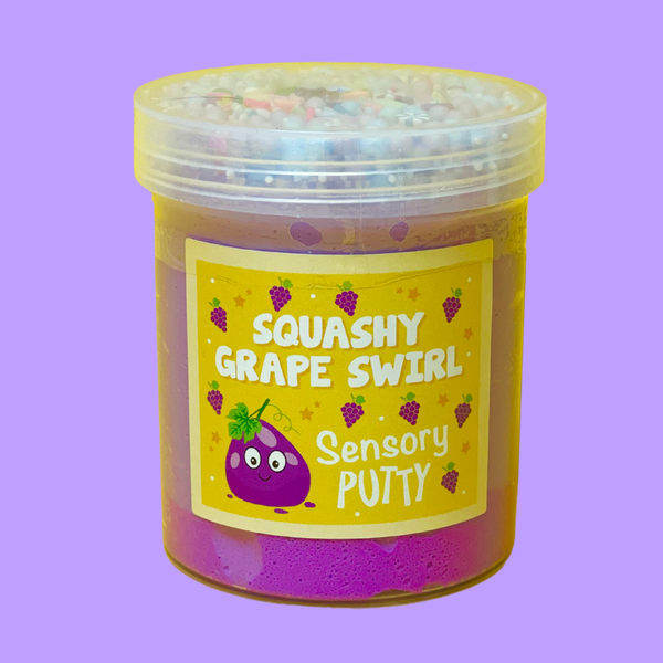 Squashy Grape Swirl Sensory Putty Slime