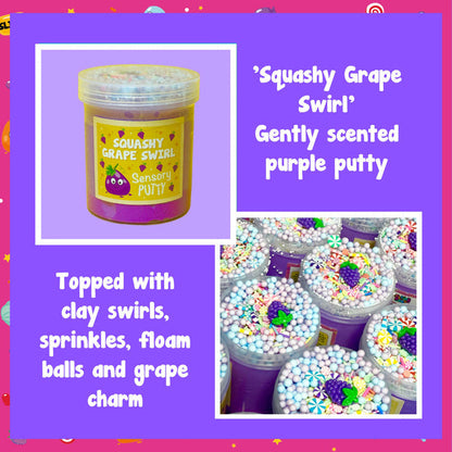 Squashy Grape Swirl Sensory Putty Slime