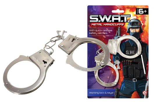 METAL POLICE HANDCUFFS - POLICE SWAT