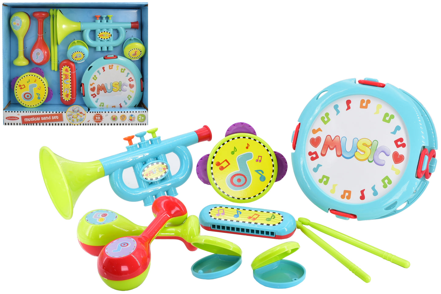 10 PIECE MUSICAL BAND SET