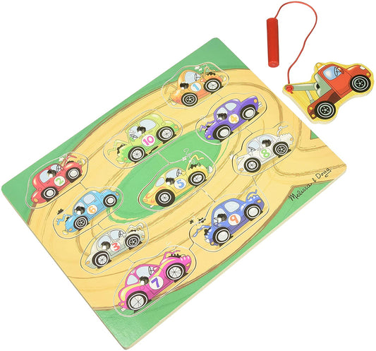 MELISSA & DOUG MAGNETIC WOODEN GAME TOW TRUCK