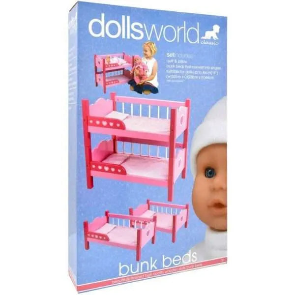 Dolls World Wooden Bunk Beds