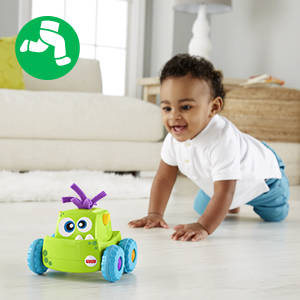 FISHER PRICE PRESS N GO MONSTER VEHICLE GREEN