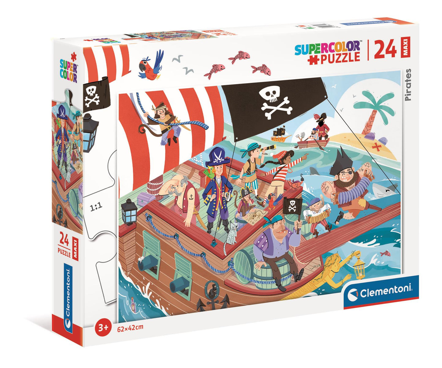 CLEMENTONI PIRATES MAXI 24 PIECE JIGSAW PUZZLE