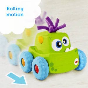 FISHER PRICE PRESS N GO MONSTER VEHICLE GREEN